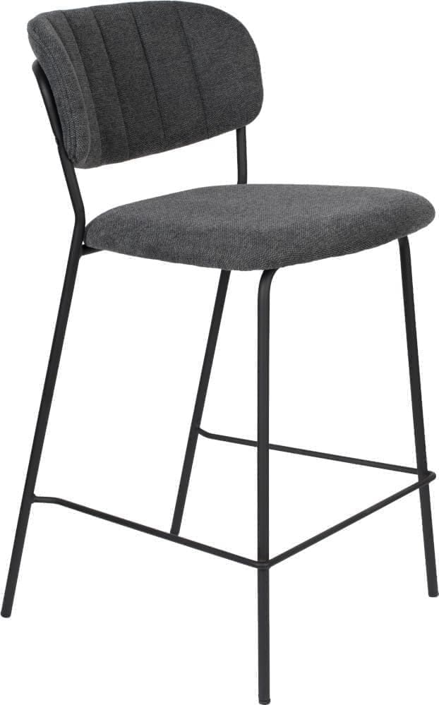 Barstoel Jolien Black/dark Grey White Label Living ZVR1500089