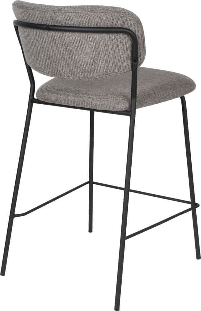 Barstoel Jolien Black/grey White Label Living ZVR1500090