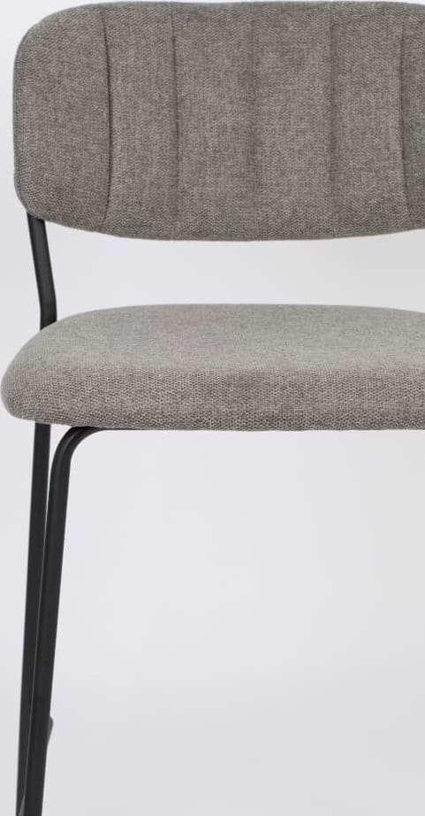 Barstoel Jolien Black/grey White Label Living ZVR1500090
