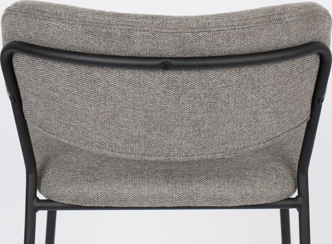Barstoel Jolien Black/grey White Label Living ZVR1500090