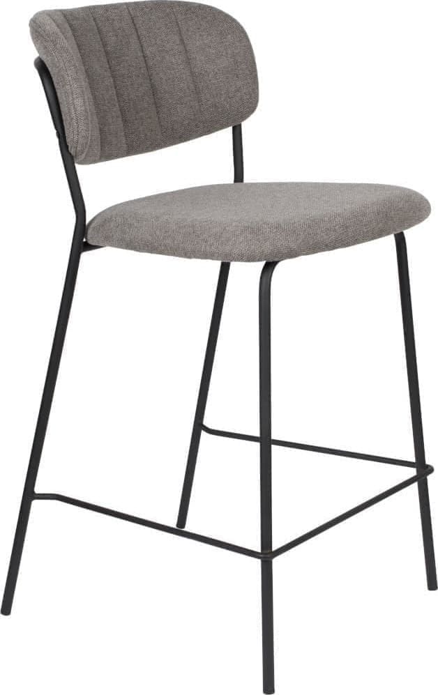 Barstoel Jolien Black/grey White Label Living ZVR1500090