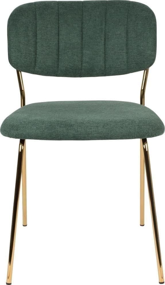 Eetkamerstoel Jolien Gold/dark Green White Label Living ZVR1100435