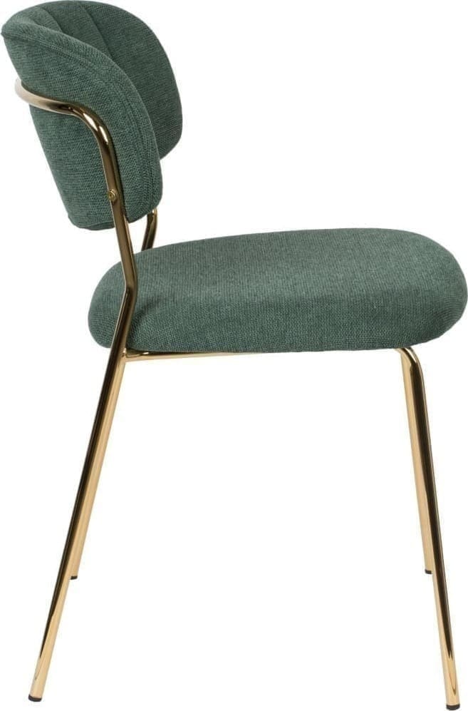 Eetkamerstoel Jolien Gold/dark Green White Label Living ZVR1100435
