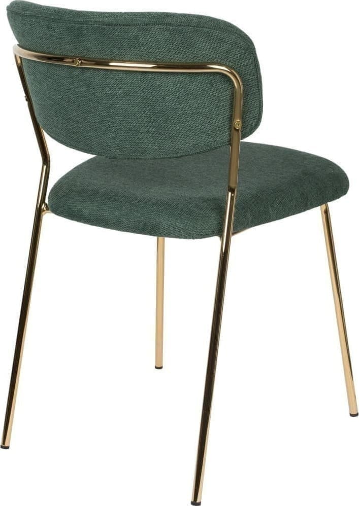 Eetkamerstoel Jolien Gold/dark Green White Label Living ZVR1100435