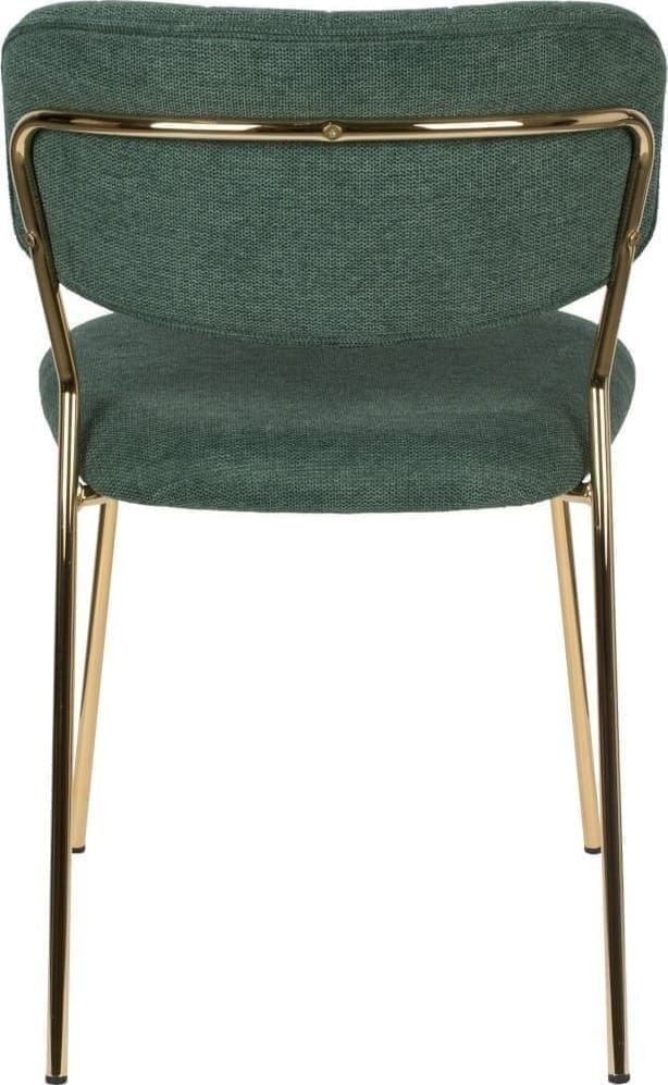 Eetkamerstoel Jolien Gold/dark Green White Label Living ZVR1100435