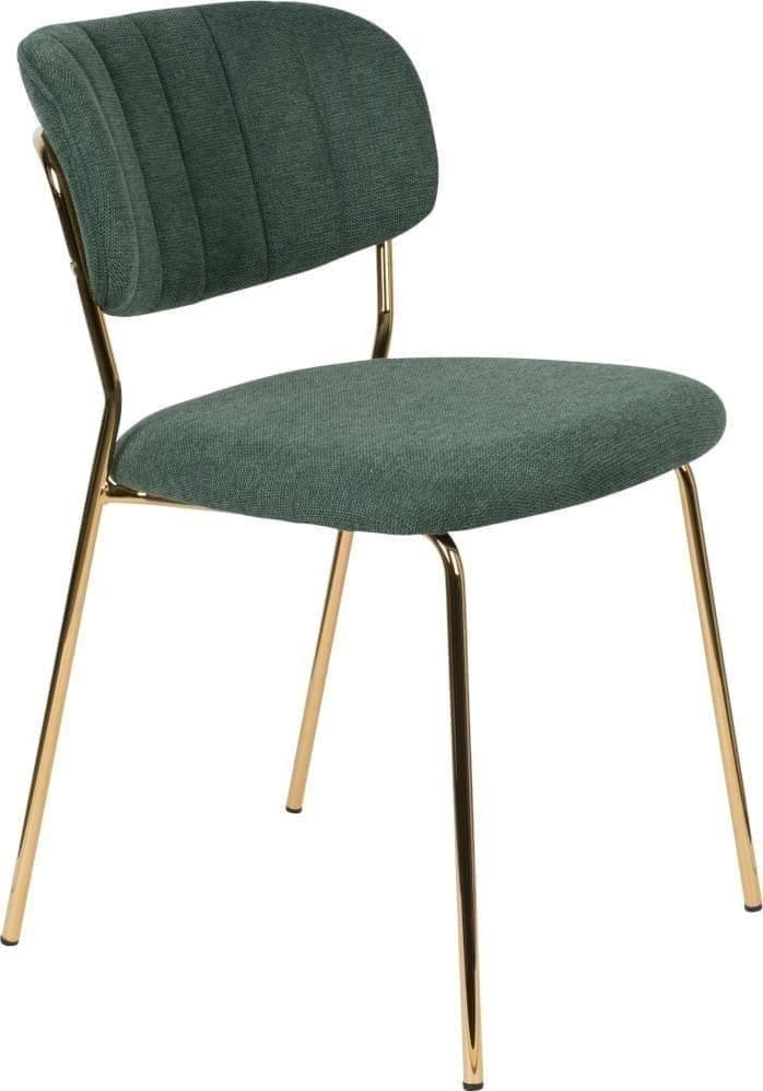 Eetkamerstoel Jolien Gold/dark Green White Label Living ZVR1100435