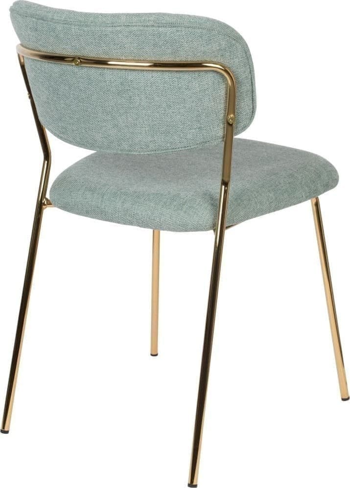 Eetkamerstoel Jolien Gold/light Green White Label Living ZVR1100436