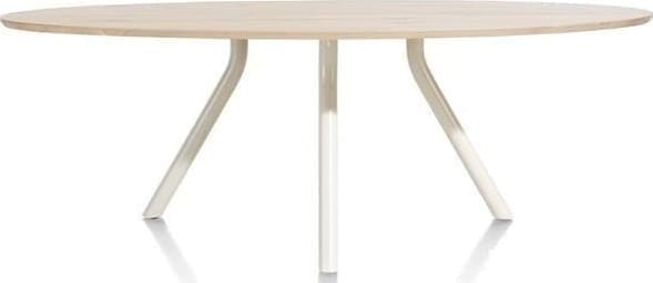 Xooon Arvada tafel 250 x 110 cm. - ellips - centrale poot Nebbia - naturel nebbia Eettafel