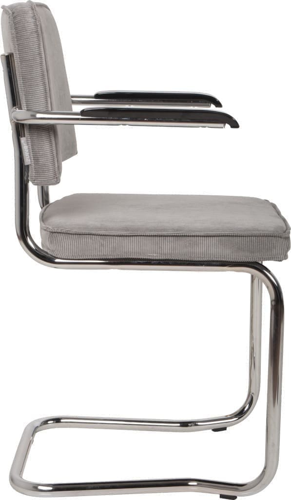 Armstoel Ridge Kink Rib Cool Grey 32a Zuiver ZVR1200063