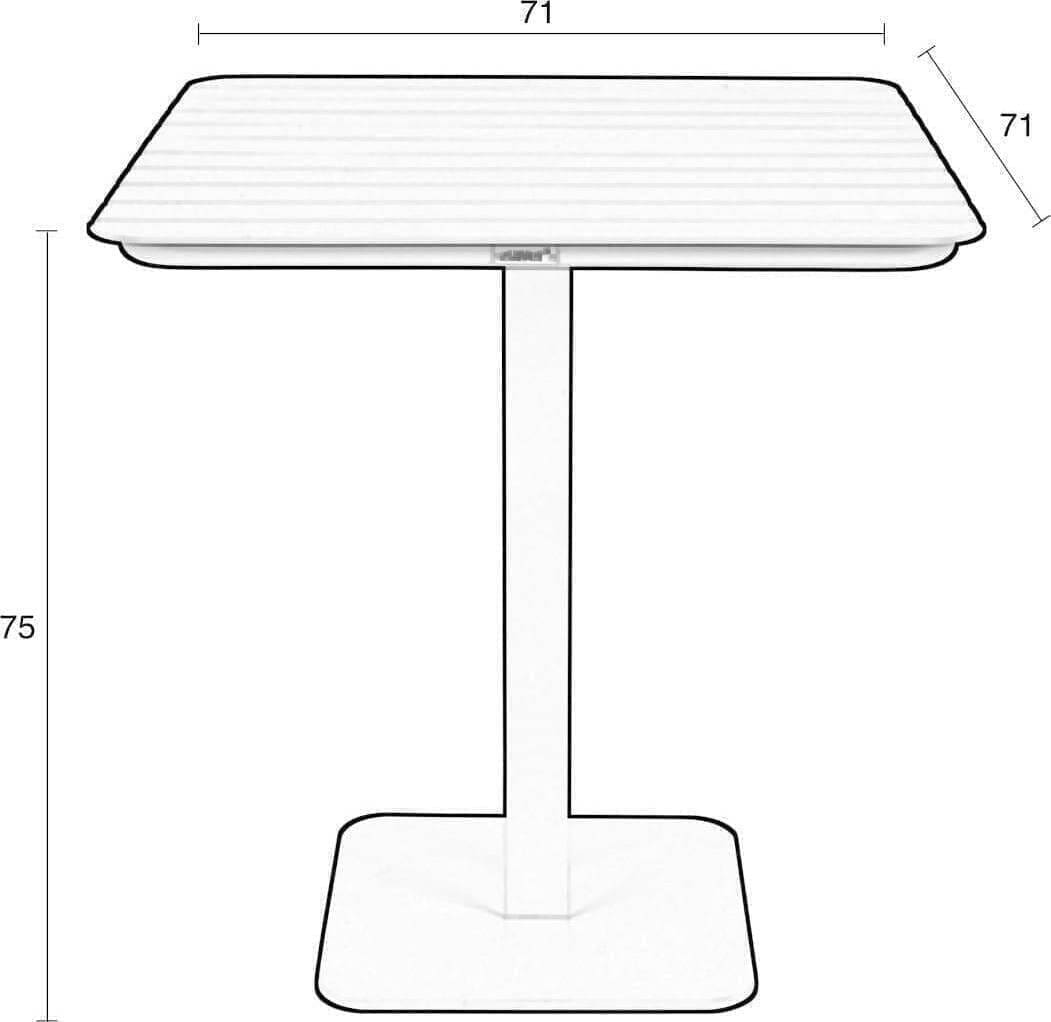 Garden Bistro Tafel Vondel 71x71 Clay Zuiver ZVR2200030