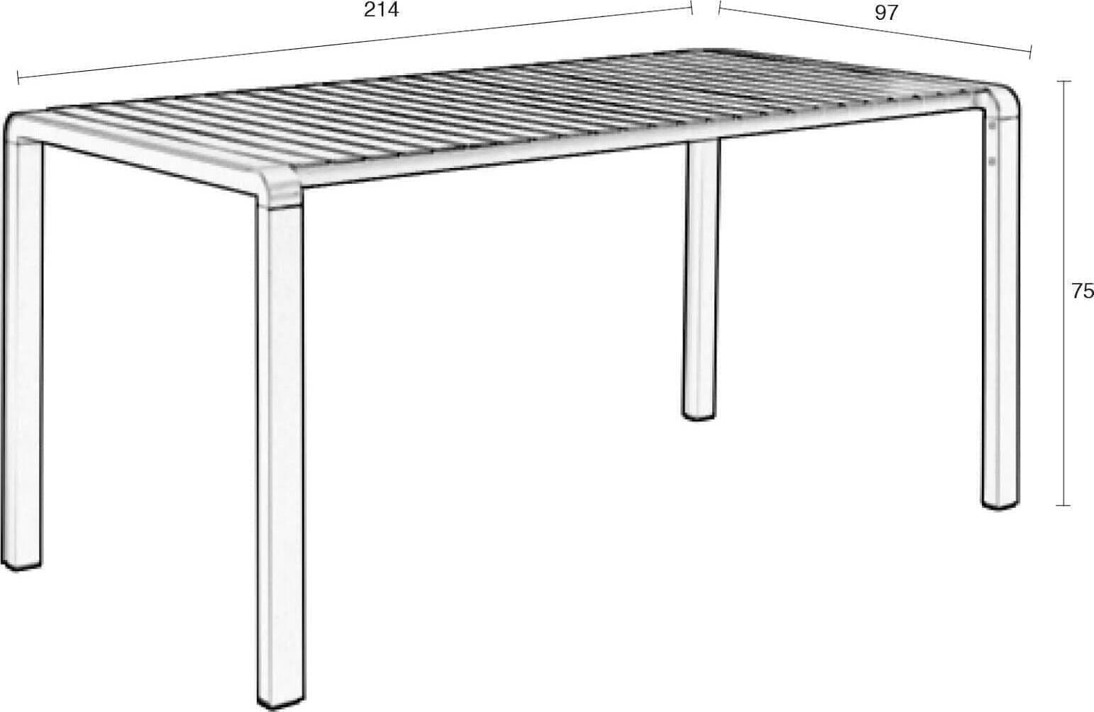 Tuintafel Vondel 214x97 Clay - Afbeelding 13