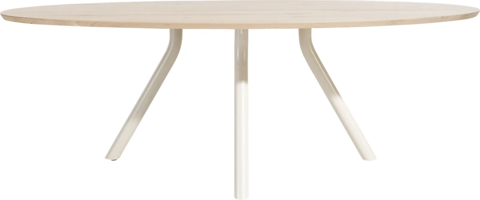 Xooon Arvada tafel 250 x 110 cm. - ellips - centrale poot Nebbia - naturel nebbia Eettafel