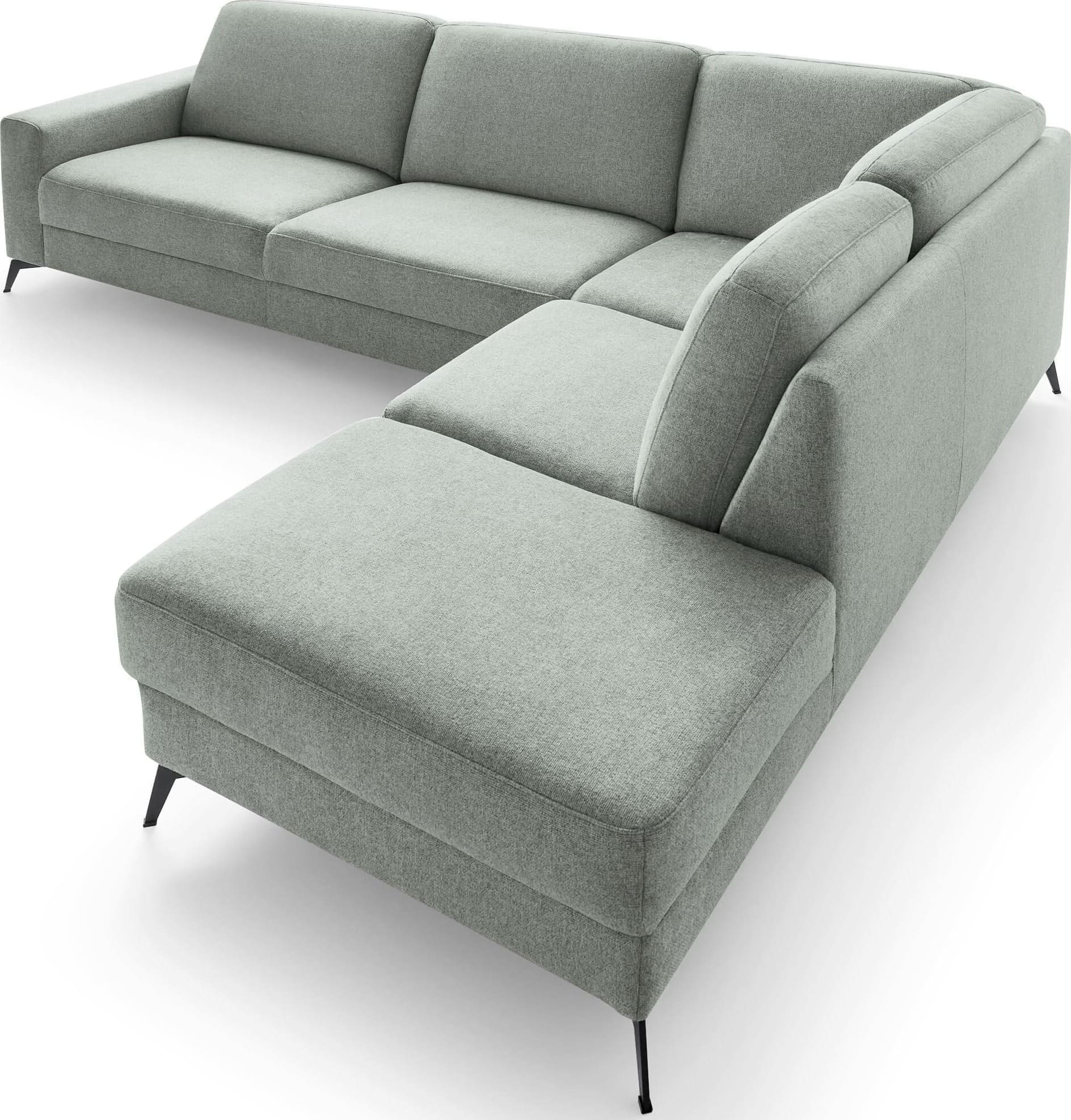 Baenks West End hoekbank in aqua blauw groene stof