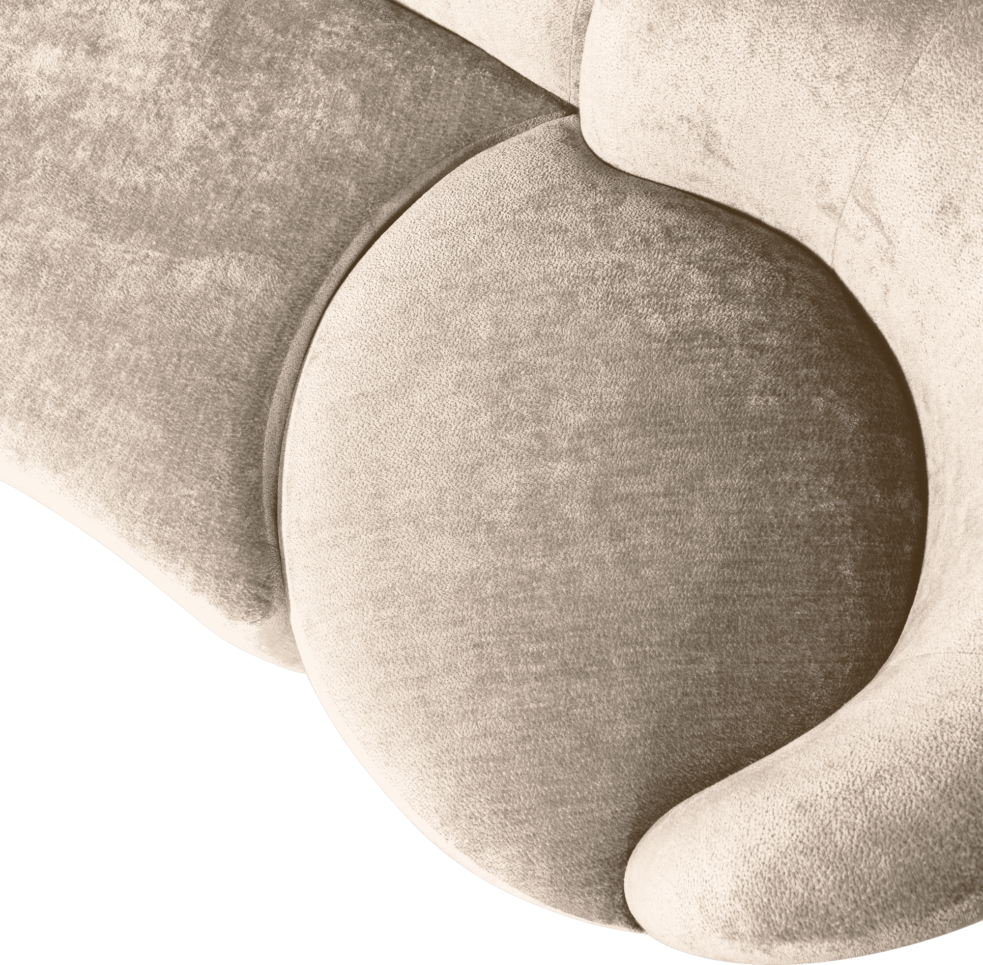 BePureHome Combi-popular: bankje fauteuil poef naturel Naturel Fauteuil