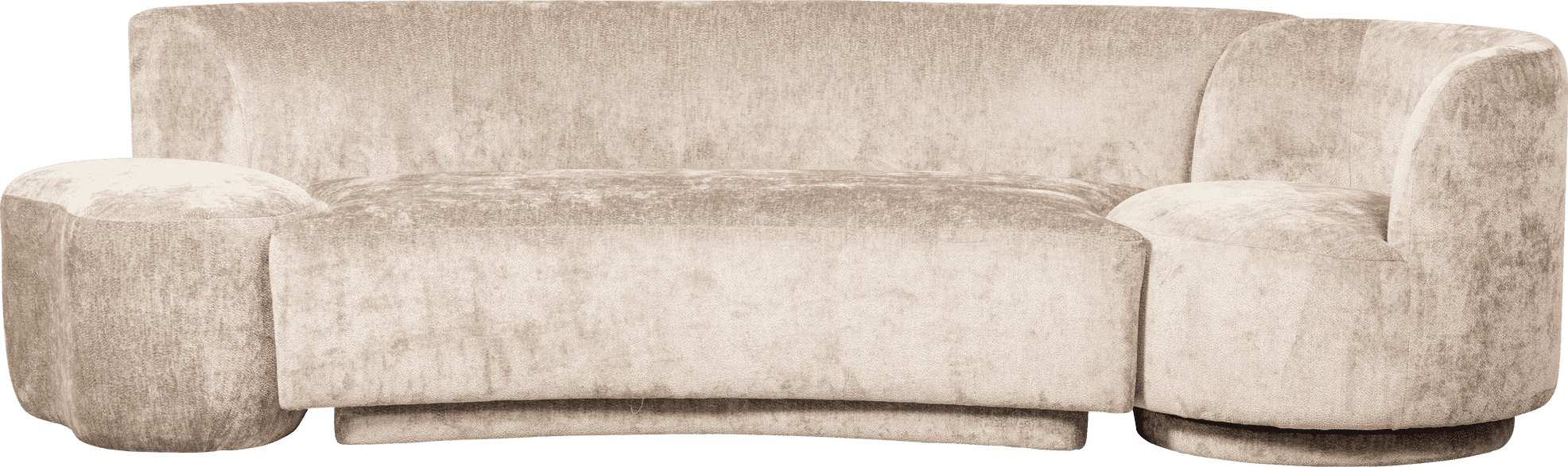 BePureHome Combi-popular: bankje fauteuil poef naturel Naturel Fauteuil