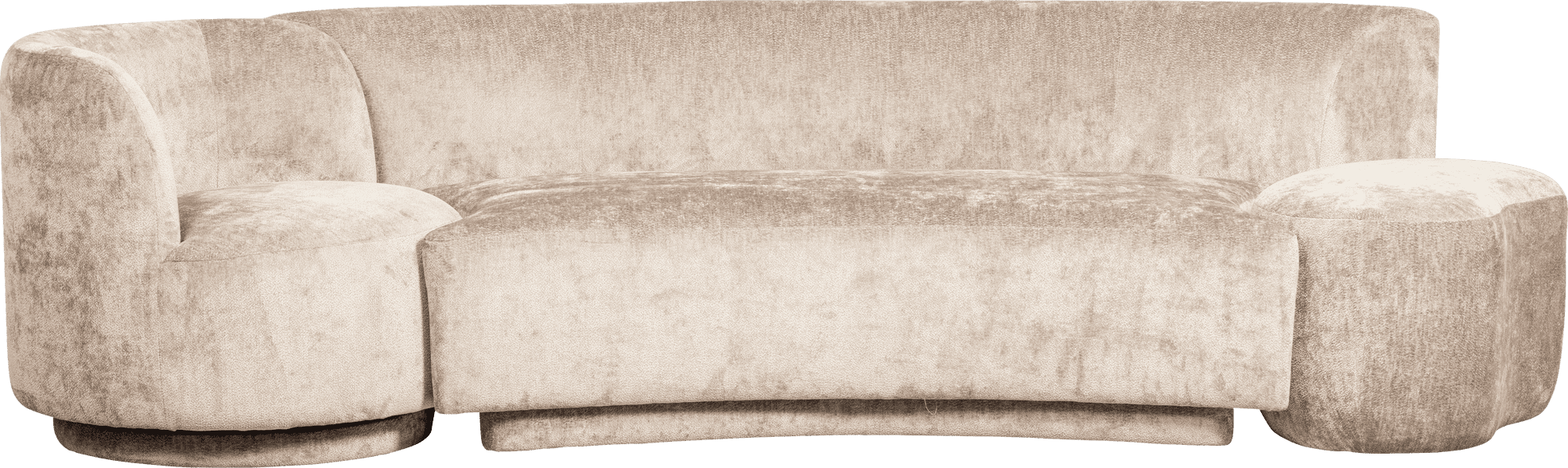BePureHome Combi-popular: bankje fauteuil poef naturel Naturel Fauteuil
