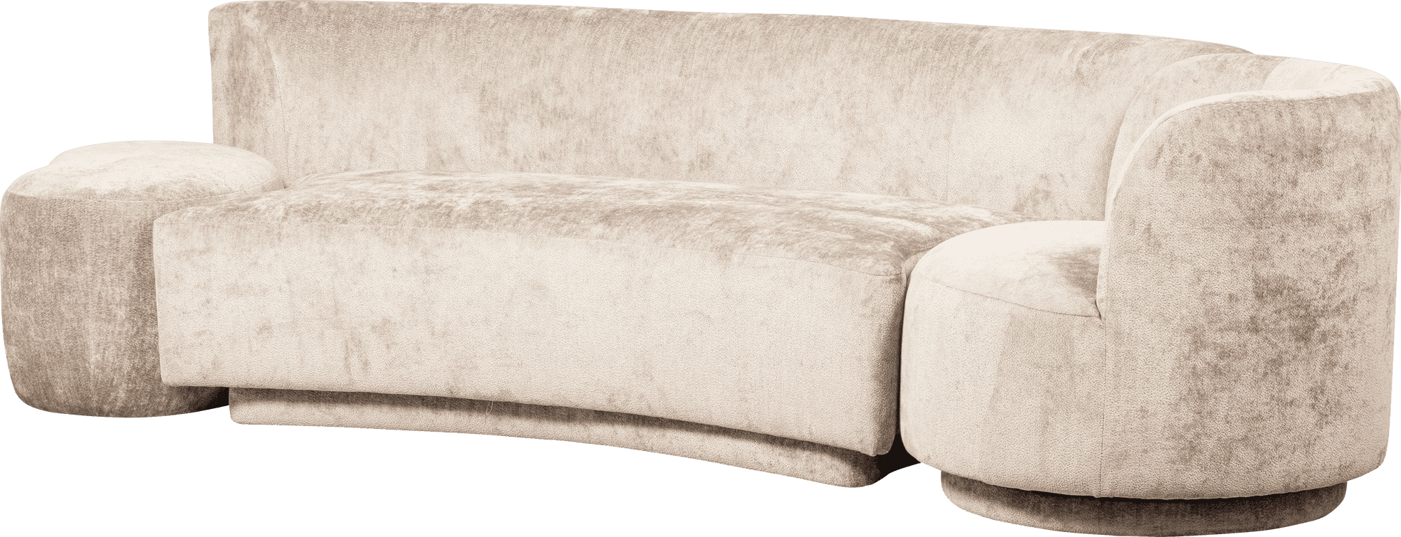 BePureHome Combi-popular: bankje fauteuil poef naturel Naturel Fauteuil