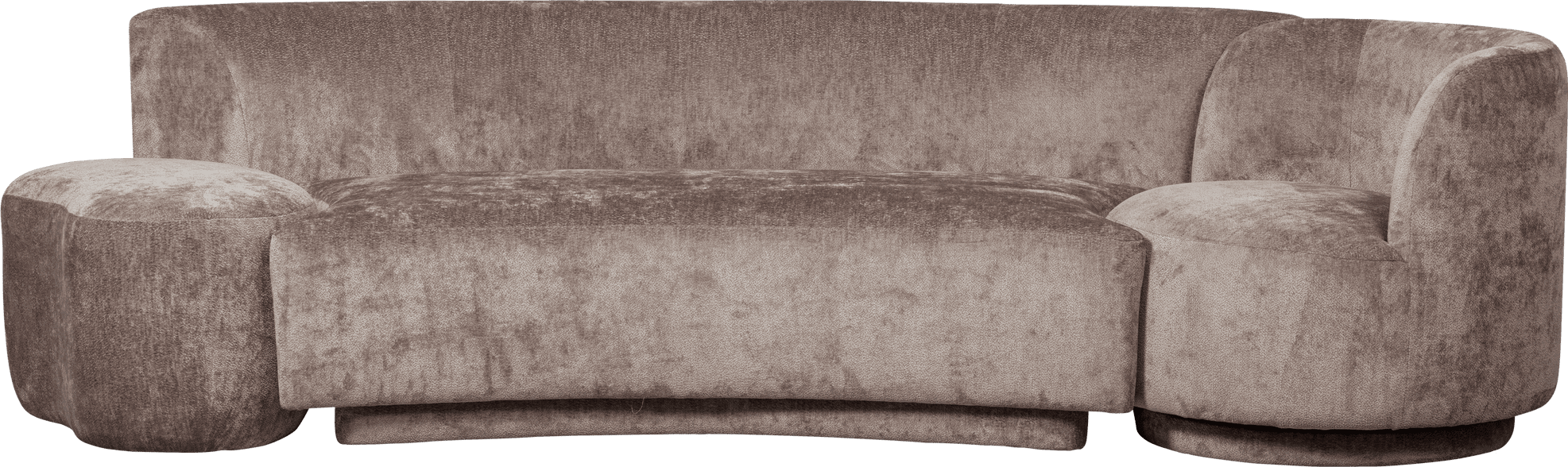 BePureHome Combi-popular: bankje fauteuil poef taupe Taupe Fauteuil