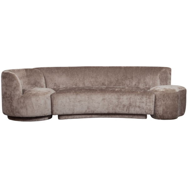 BePureHome Combi-popular: bankje  fauteuil  poef taupe Taupe Fauteuil