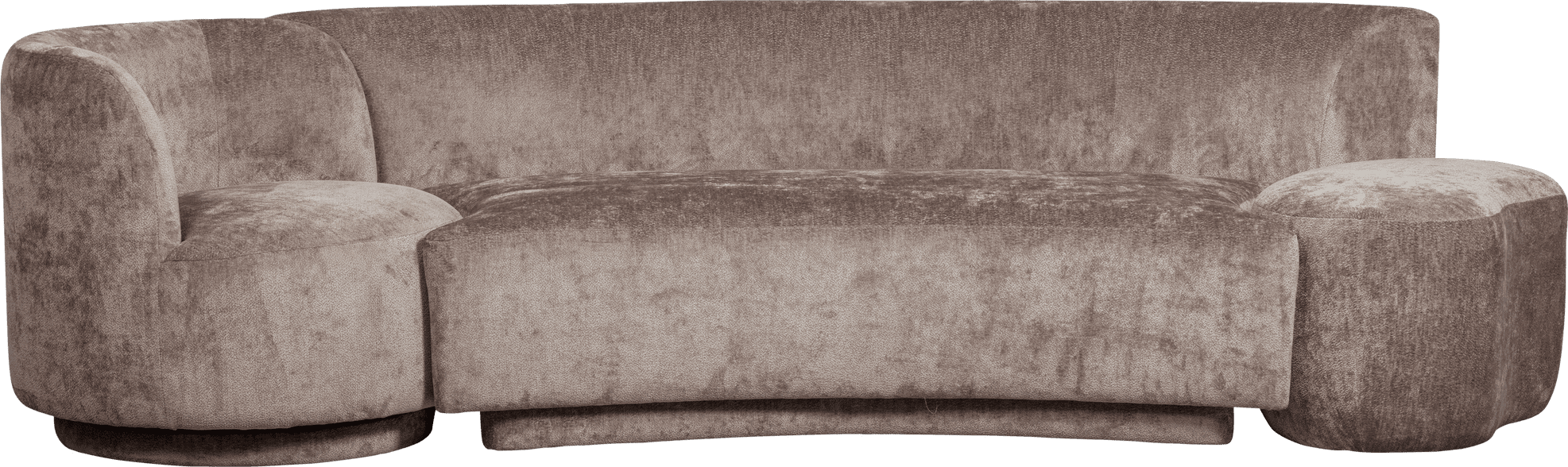 BePureHome Combi-popular: bankje fauteuil poef taupe Taupe Fauteuil