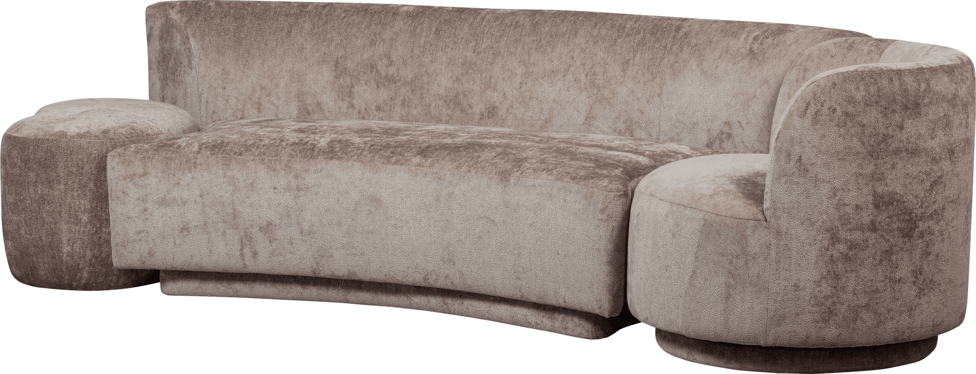 BePureHome Combi-popular: bankje fauteuil poef taupe Taupe Fauteuil