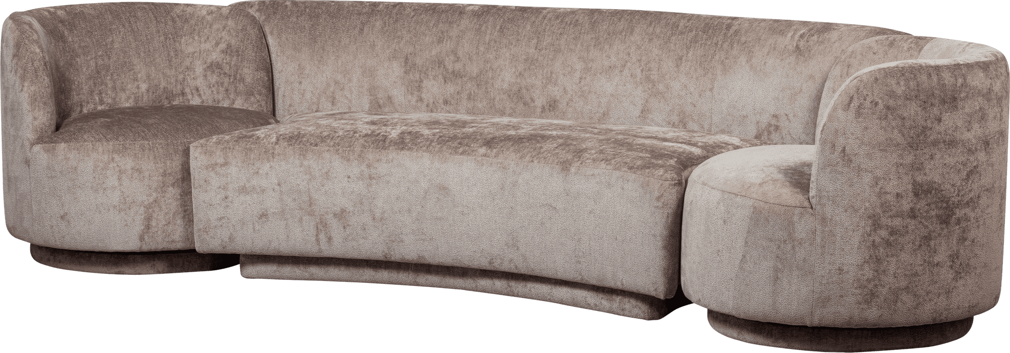 BePureHome Combi-popular: bankje fauteuils taupe Taupe Fauteuil
