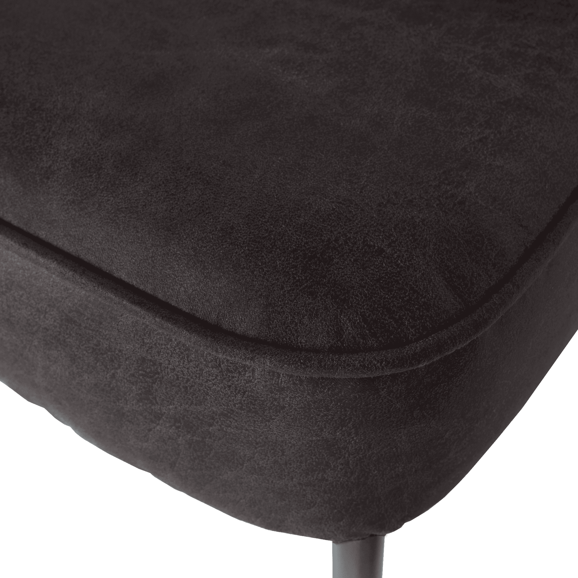 BePureHome Vogue eetbank leer zwart Zwart Bank