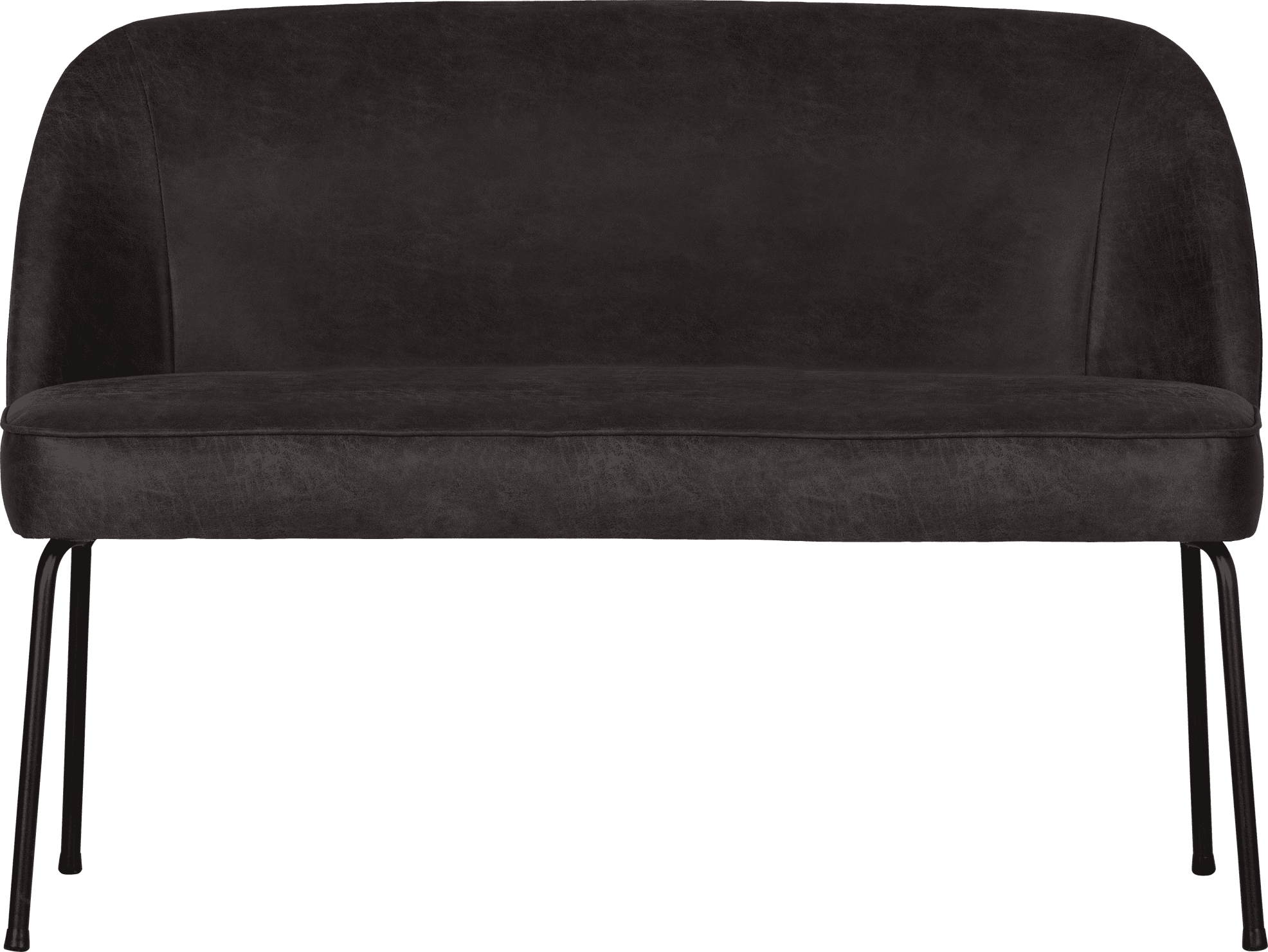 BePureHome Vogue eetbank leer zwart Zwart Bank