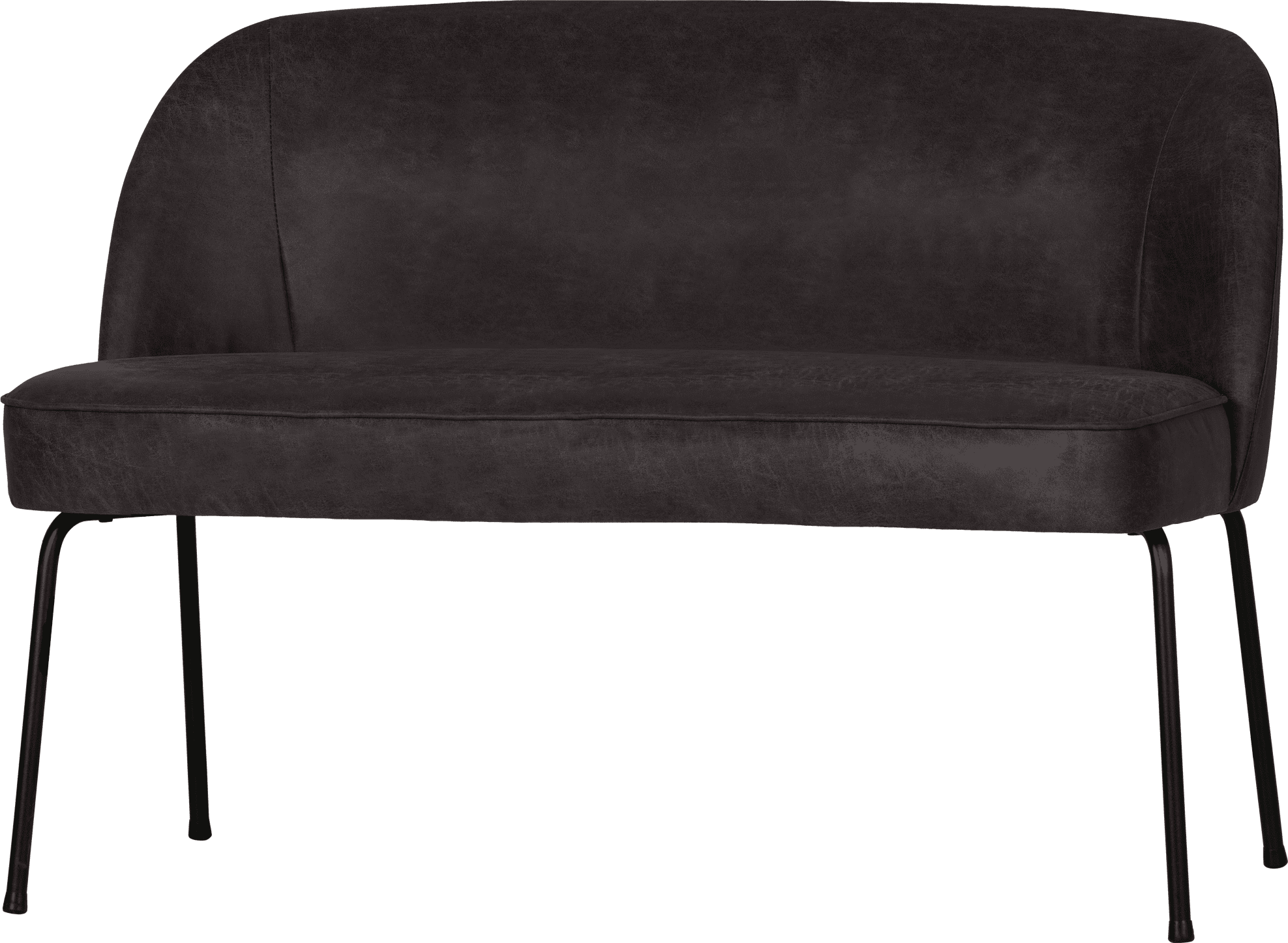 BePureHome Vogue eetbank leer zwart Zwart Bank
