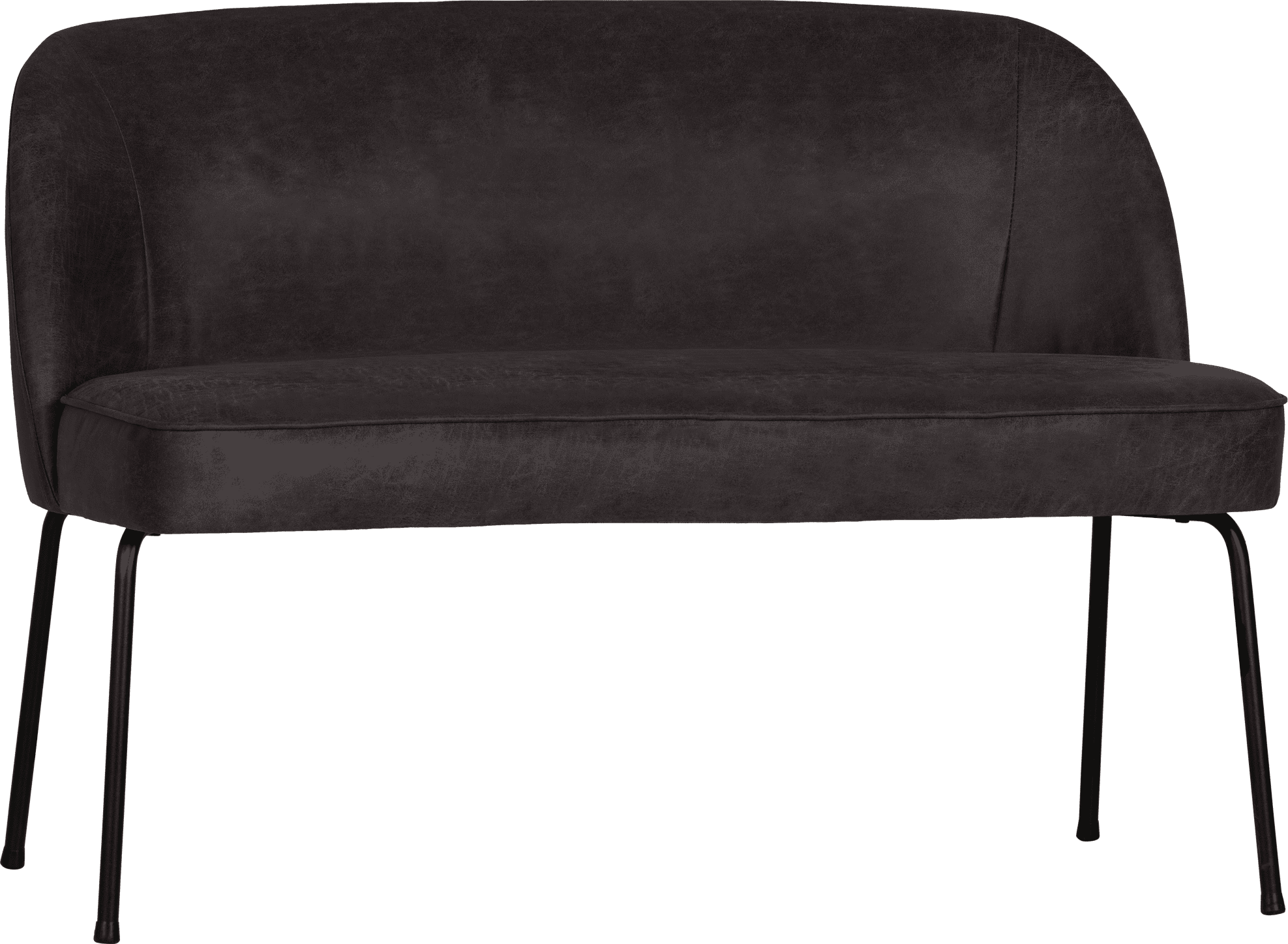 BePureHome Vogue eetbank leer zwart Zwart Bank