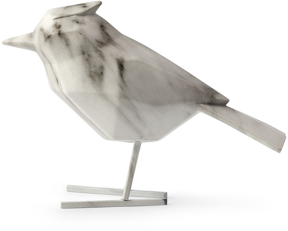 Daffie vogel beeld - wit