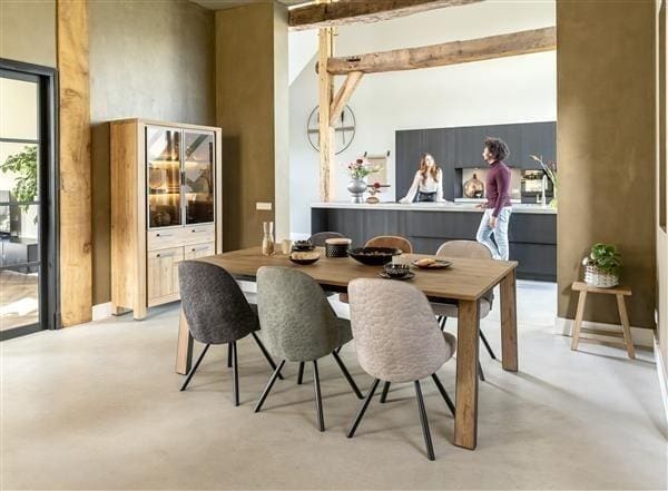 Henders & Hazel Delmonte dressoir 230 cm. - 3-deuren + 2-laden (LED + dimmer) Naturel Dressoir