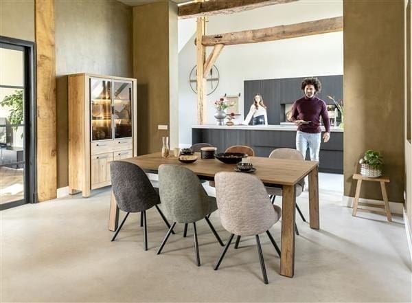 Henders & Hazel Delmonte dressoir 230 cm. - 3-deuren + 2-laden (LED + dimmer) Naturel Dressoir