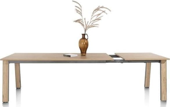 Henders & Hazel Delmonte uitschuiftafel 150 (+ 60 cm.) x 120 cm. Naturel Eettafel
