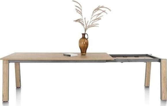 Henders & Hazel Delmonte uitschuiftafel 150 (+ 60 cm.) x 120 cm. Naturel Eettafel