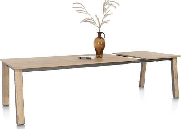 Henders & Hazel Delmonte uitschuiftafel 150 (+ 60 cm.) x 120 cm. Naturel Eettafel
