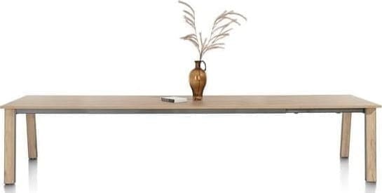 Henders & Hazel Delmonte uitschuiftafel 200 (+ 80 cm.) x 100 cm. Naturel Bijzettafel