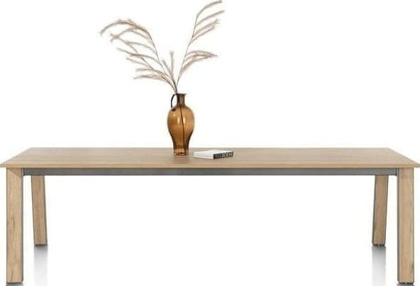 Henders & Hazel Delmonte uitschuiftafel 200 (+ 80 cm.) x 100 cm. Naturel Bijzettafel