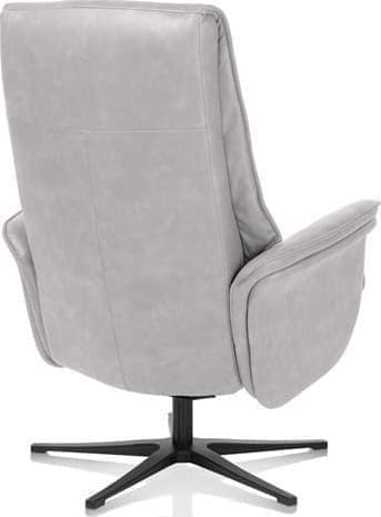 Henders & Hazel Lotis relaxfauteuil met kip-systeem + poef / hocker - Pala - lichtgrijs Grijs Fauteuil