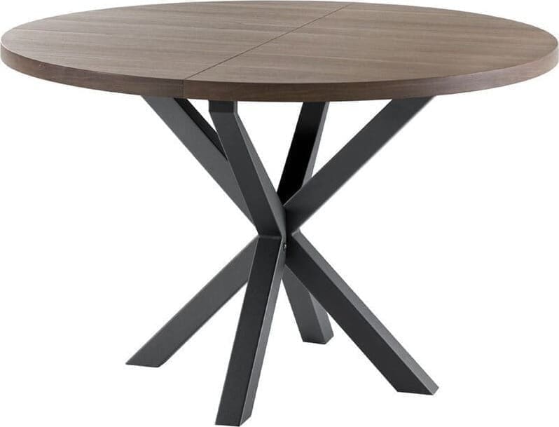 INHOUSE Eettafel Sparcia 40cm uitschuifbaar rond 130cm Zwart Eettafel