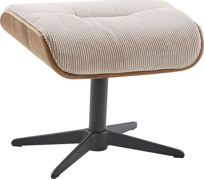 INHOUSE Hocker Hintas M beige hout Beige Fauteuil