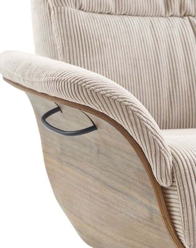INHOUSE Relaxfauteuil Hintas M beige hout Beige Fauteuil