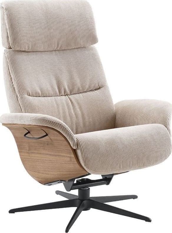 INHOUSE Relaxfauteuil Hintas M beige hout Beige Fauteuil