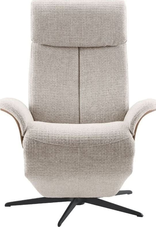 INHOUSE Relaxfauteuil Hintas M lichtgrijs hout Grijs Fauteuil