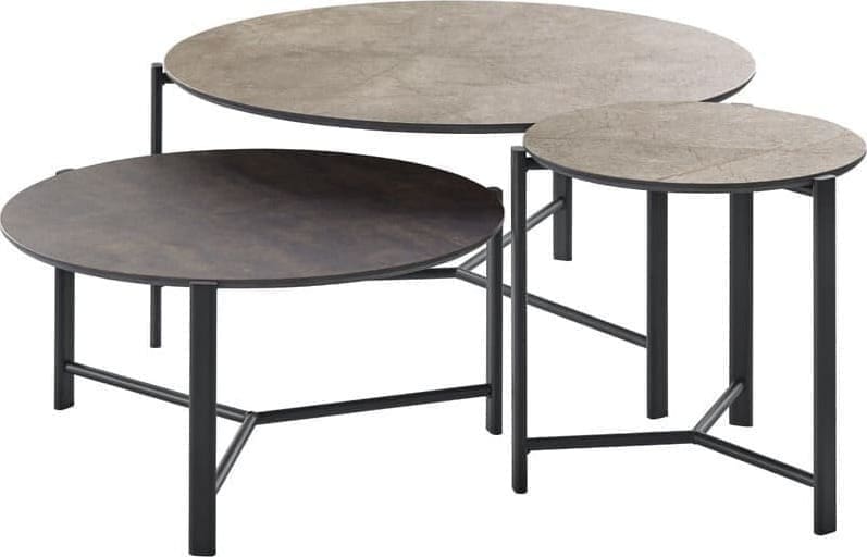 INHOUSE Salontafel Montona HPL brons rond 80cm Brons Salontafel