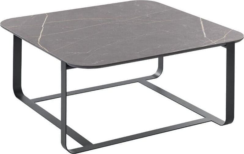 INHOUSE Salontafel Monzunio HPL marmer zwart vierkant 80x80cm Zwart Salontafel
