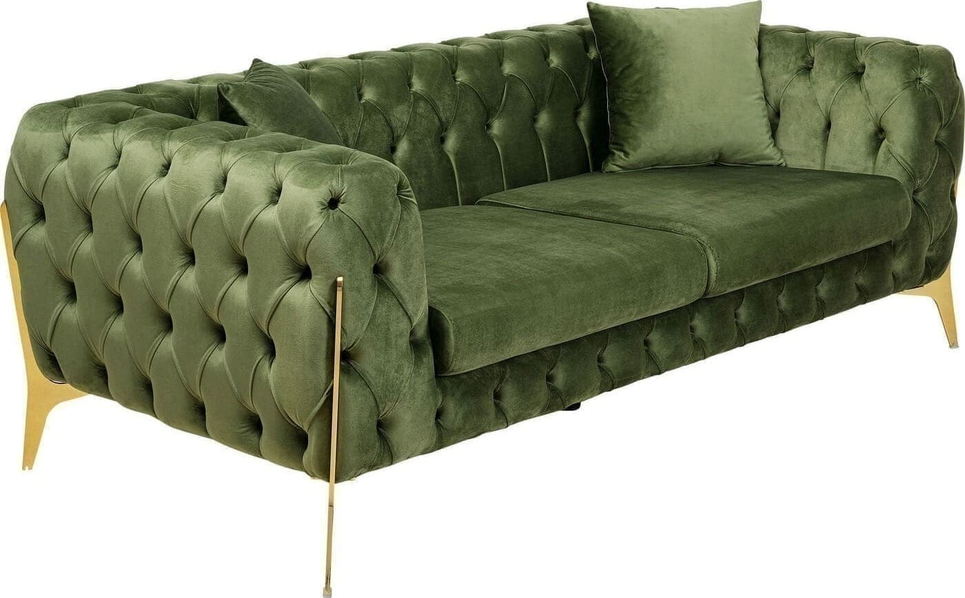 Bank Bellissima 2-zitsbank Velvet Green 200cm Kare Design Bank 86930