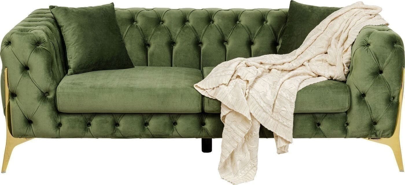 Bank Bellissima 2-zitsbank Velvet Green 200cm Kare Design Bank 86930