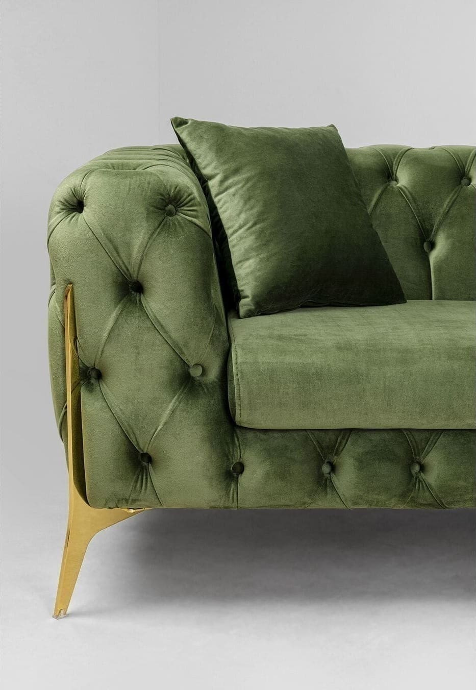 Bank Bellissima 2-zitsbank Velvet Green 200cm Kare Design Bank 86930