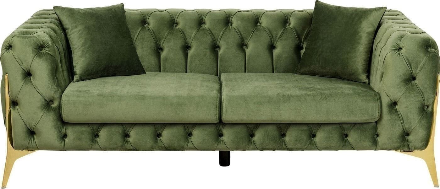 Bank Bellissima 2-zitsbank Velvet Green 200cm Kare Design Bank 86930
